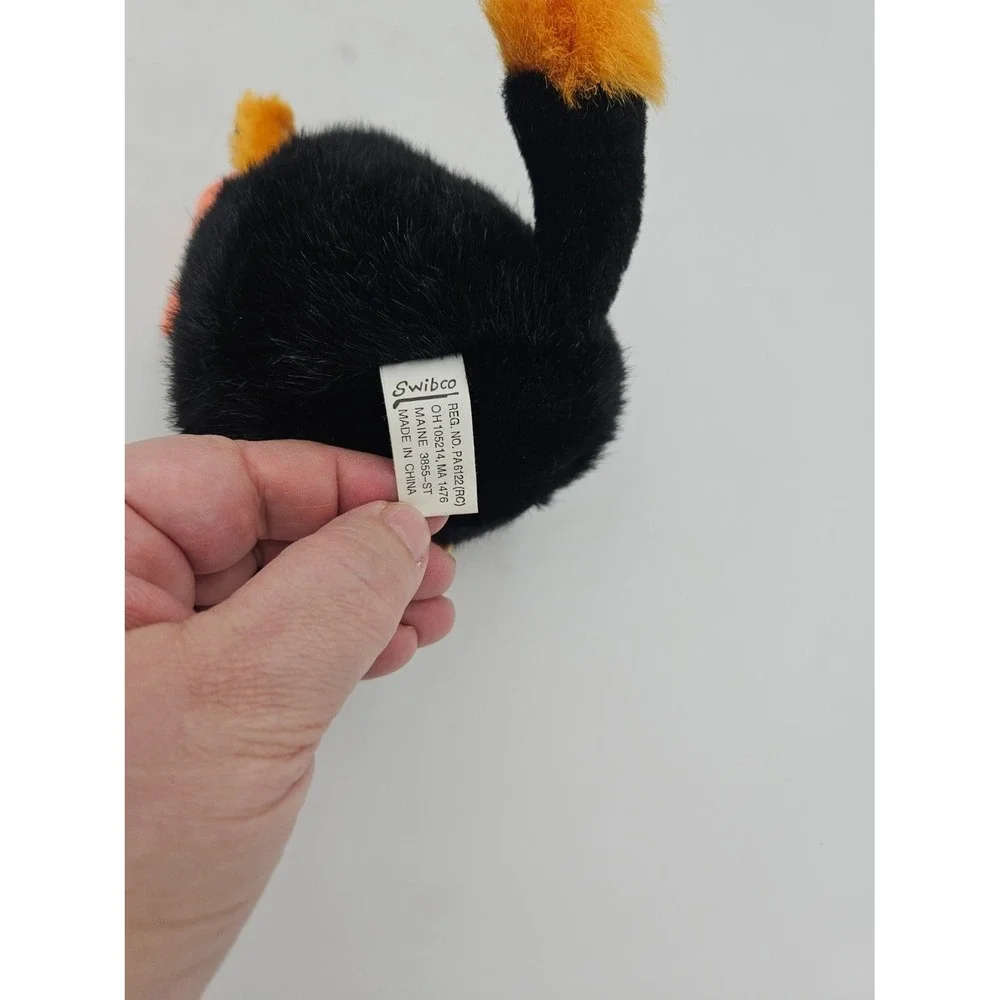 Swibco Puffkins Midnight Black Cat Plush 6766 Limited Halloween Goth Y2K